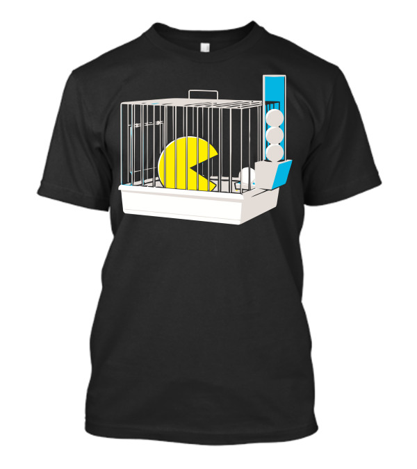 Pet Feeder Pac-Man Ghost Cage Fun T-Shirt