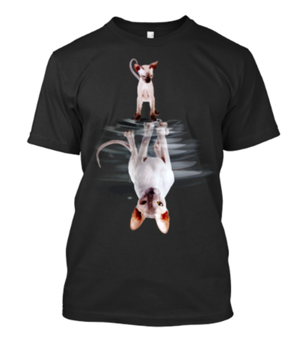 Peterbald Cat Reflection Ripples T-Shirt