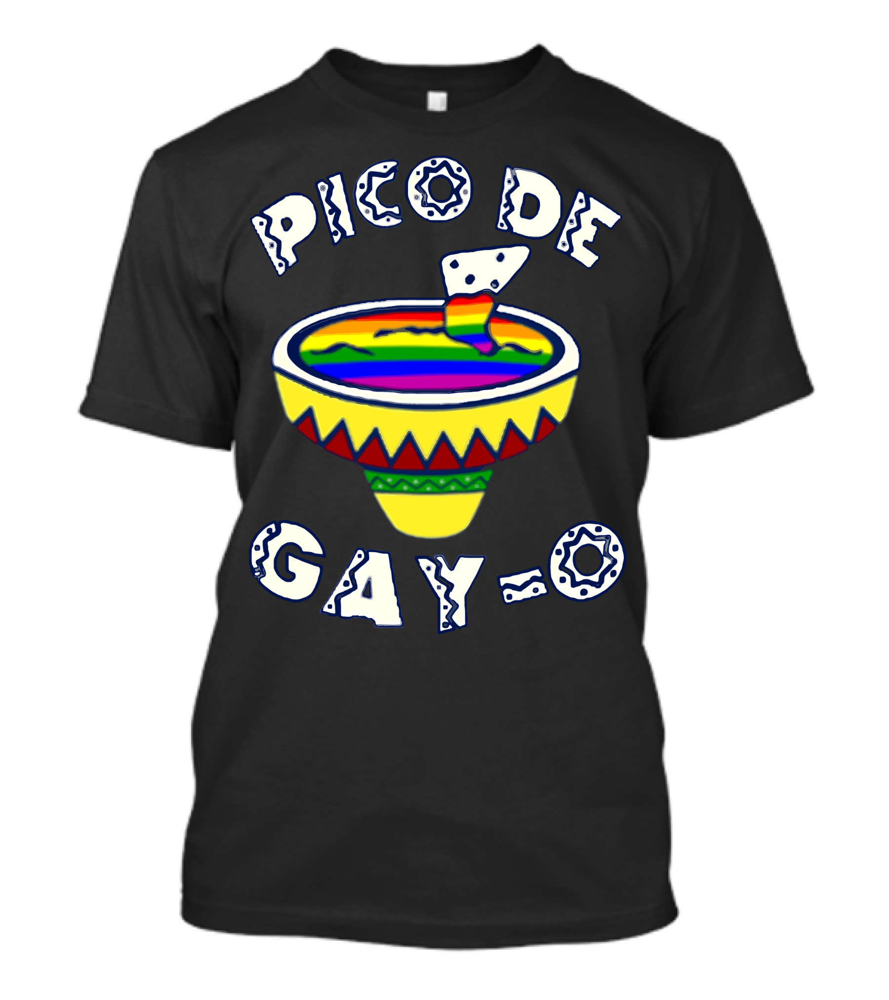 Pico De Gayo Rainbow Pride Bowl Chip T-Shirt