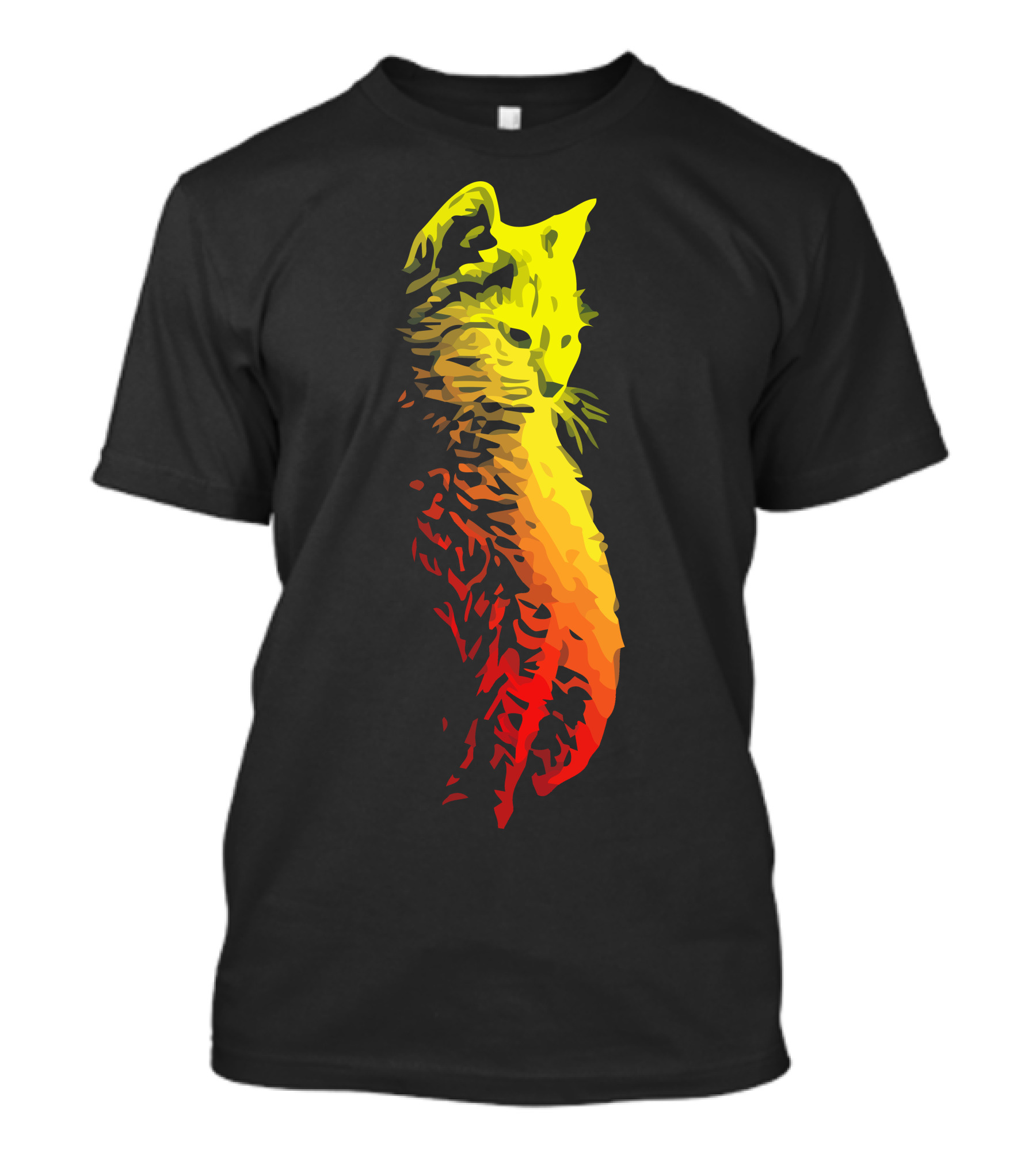 Pink Storm Fiery Gradient Cat T-Shirt