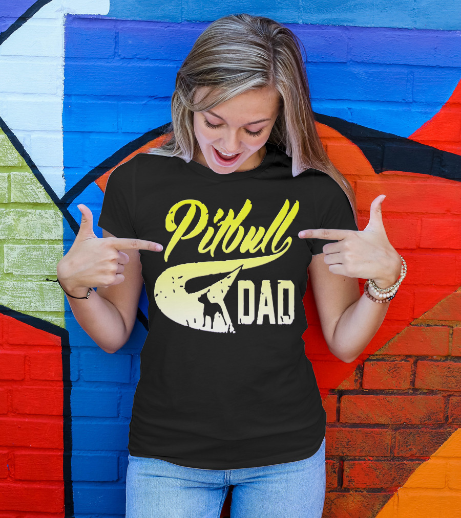 Pitbull Dad Silhouette T-Shirt