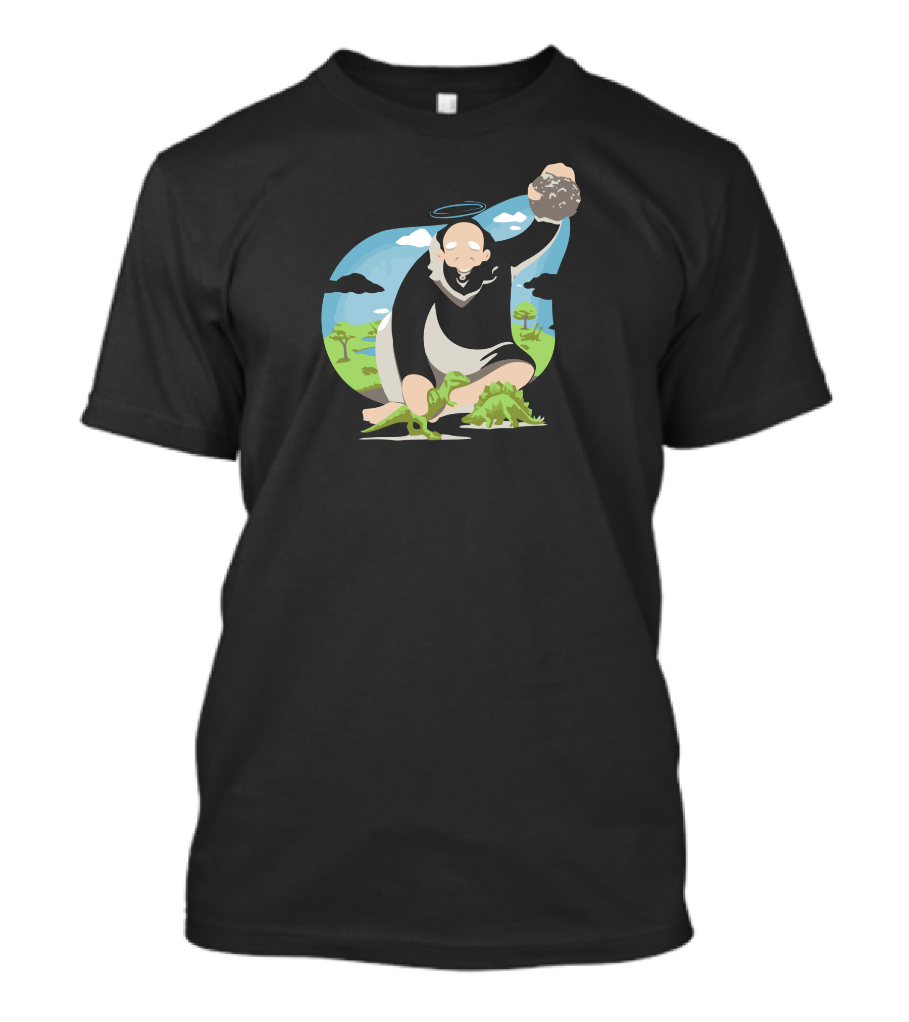 Playing God Dinosaur Extinction Halo Meteor T-Shirt