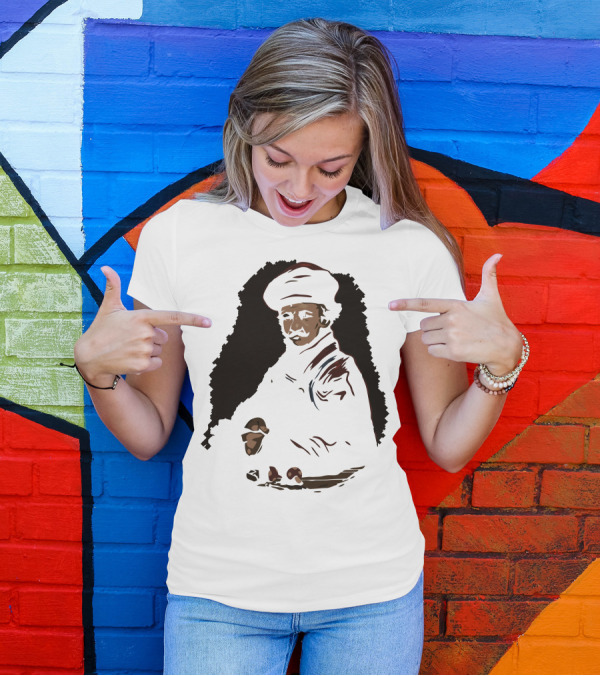 Plumber Holding Pipe Wrench In Classic Rembrandt T-Shirt