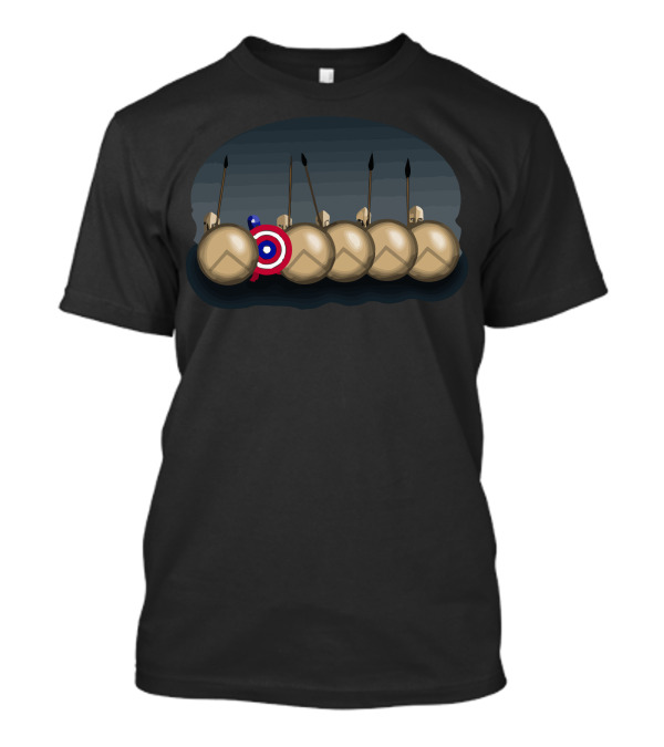 Plus One Captain America Spartan Warriors Crossover T-Shirt