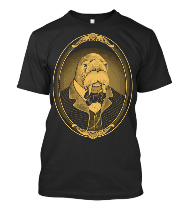 Portrait Of The Walrus As A Young Man Oval Walrus Wearing Victorian Suit And Bow Tie T-Shirt