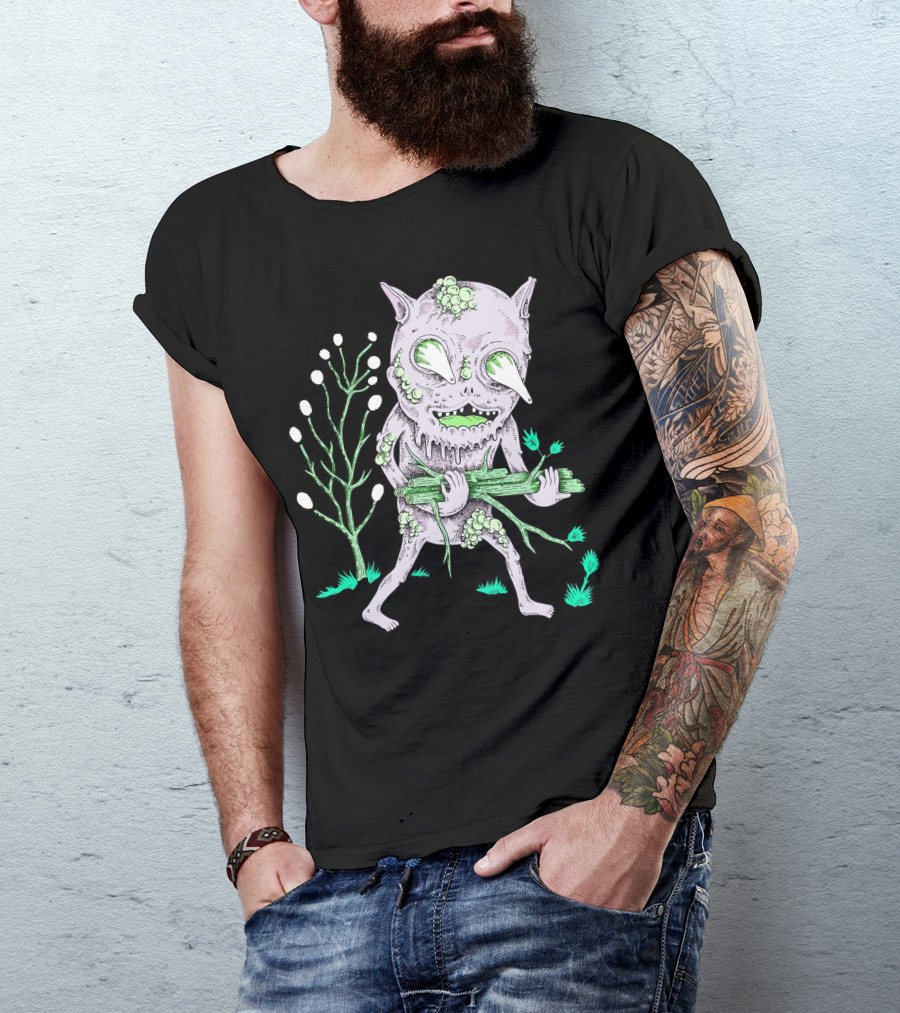 Preparing For The Goblin Fire Creature With Sticks And Tree T-Shirt