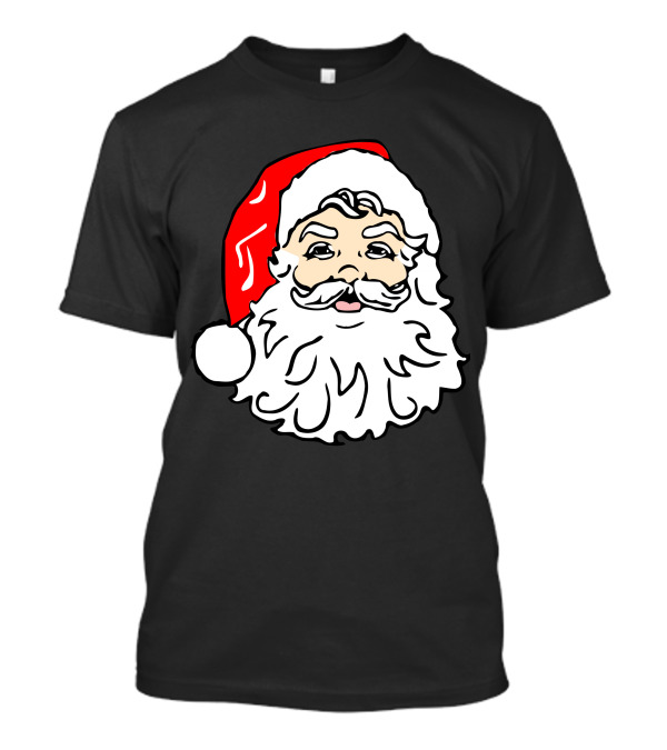 Santa Claus Classic Red Hat Bushy Beard Festive T-Shirt