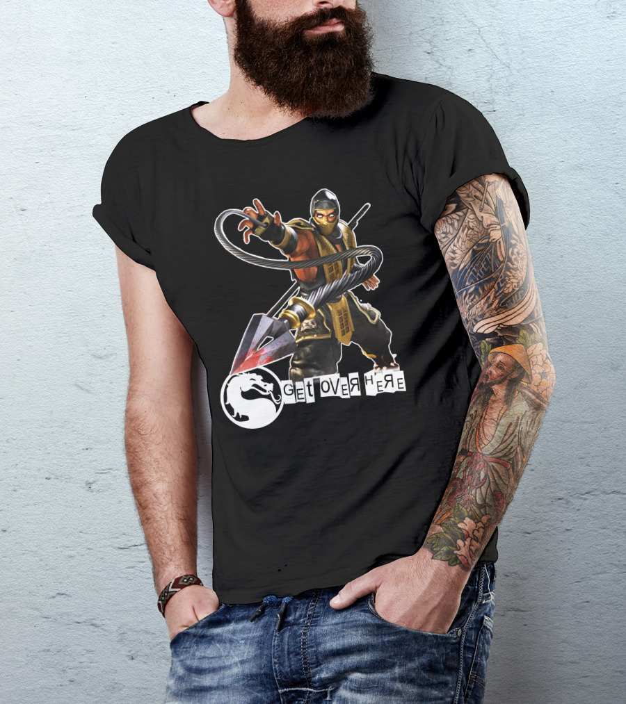 Scorpion Mortal Kombat Get Over Here Iconic Pose T-Shirt