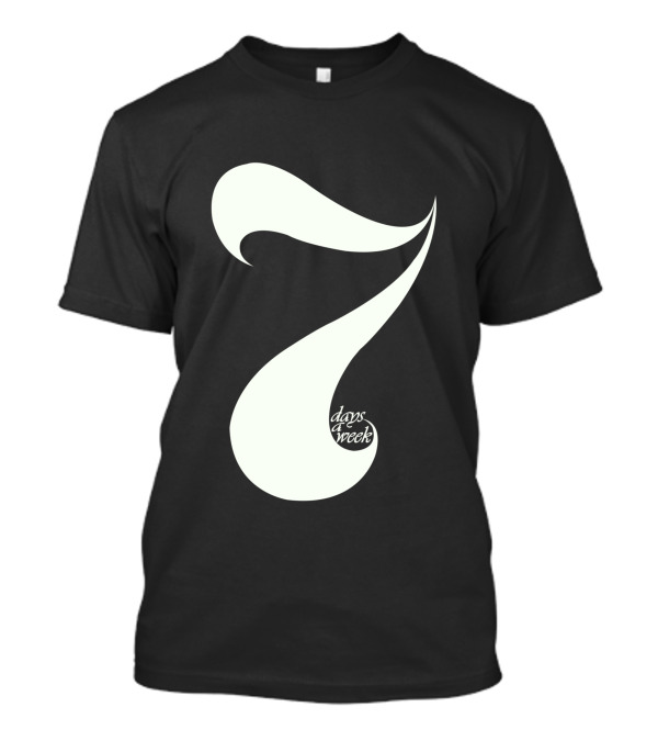 Seven Days A Week Curved Seven Print T-Shirt