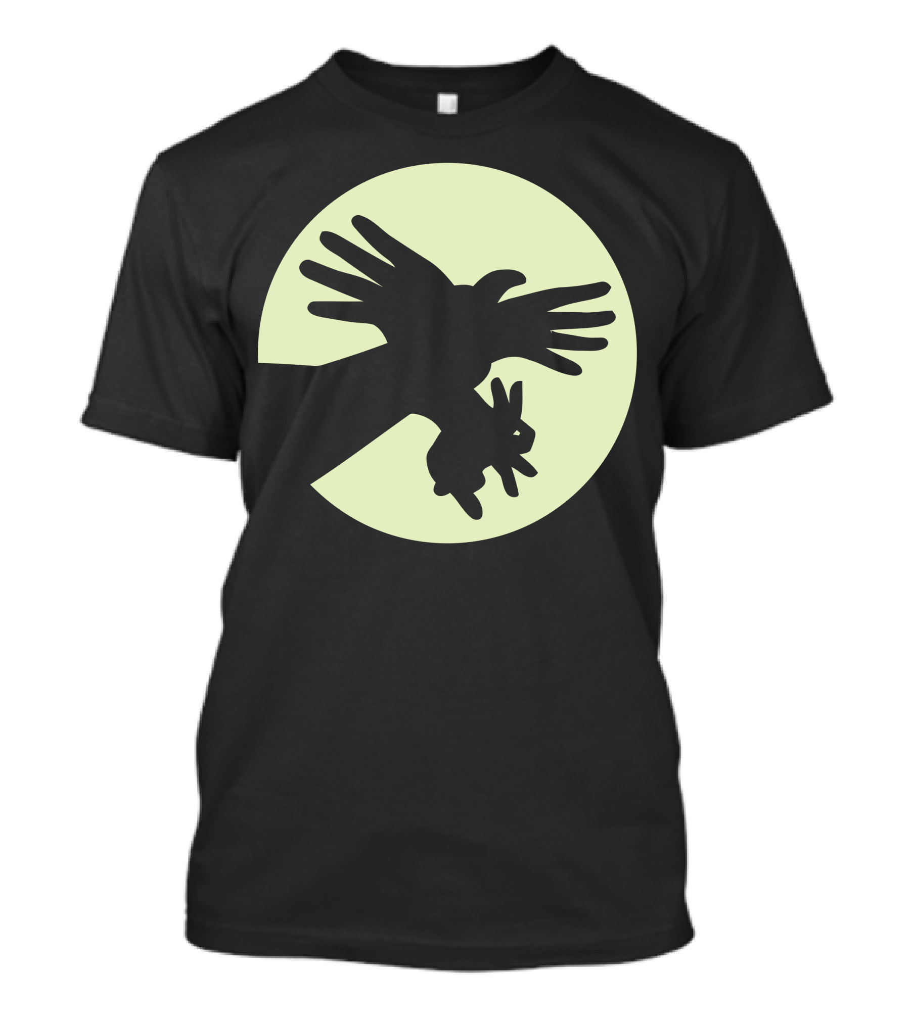 Shadow Prey Moon Silhouette Bird And Rabbit Capture T-Shirt