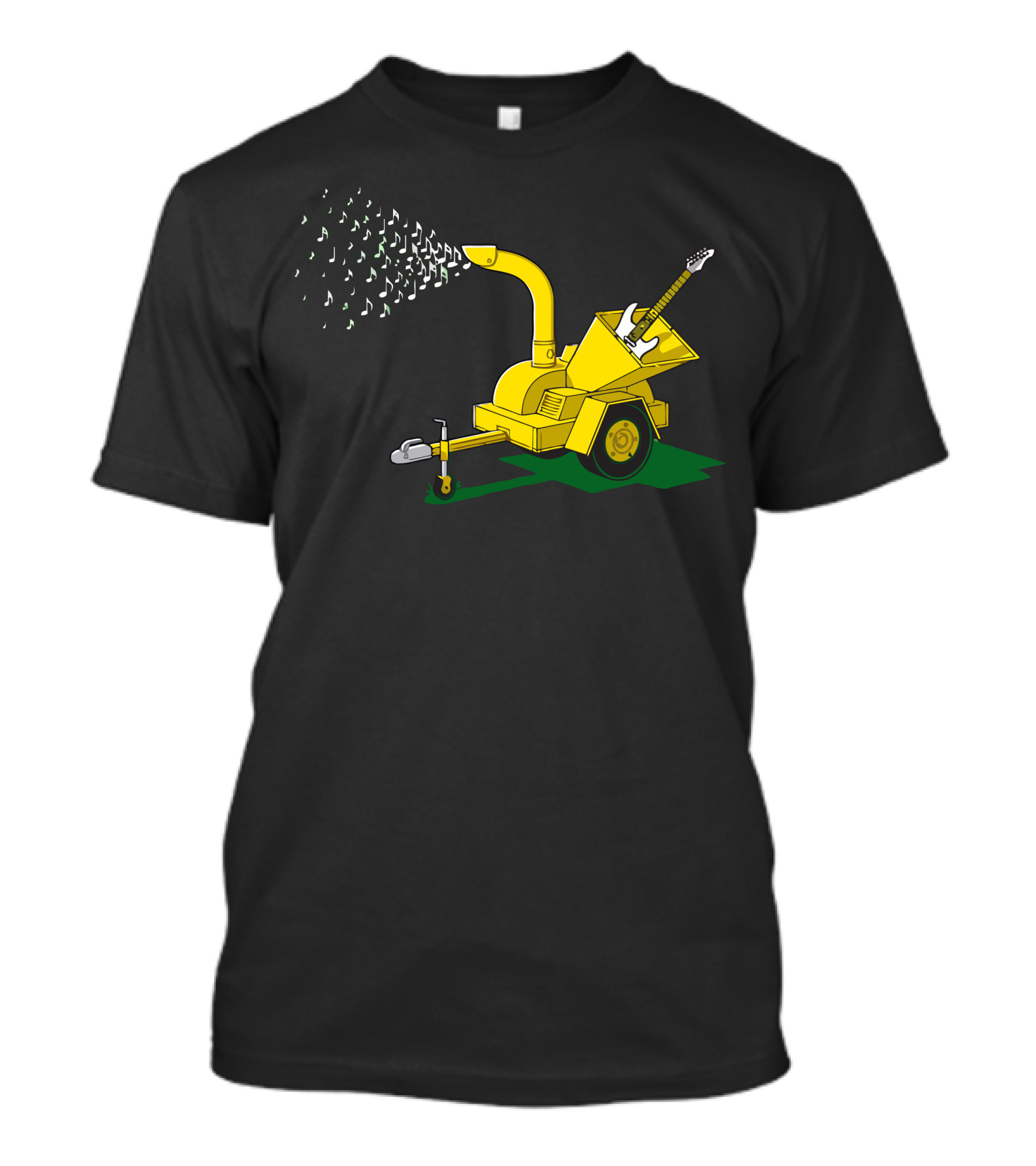 Shredding Guitar Into Musical Notes With Wood Chipper T-Shirt