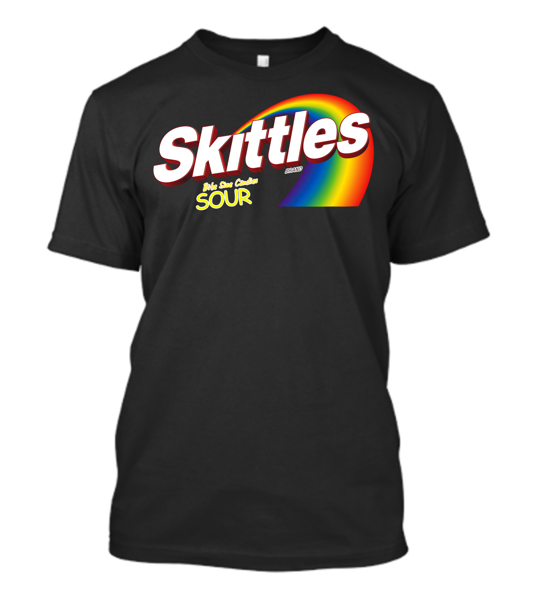 Skittles Bite Size Sour Candy Rainbow Burst T-Shirt
