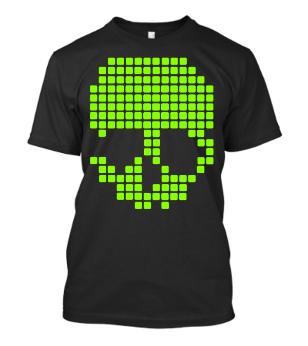 Skull Pixels Retro Pixel T-Shirt