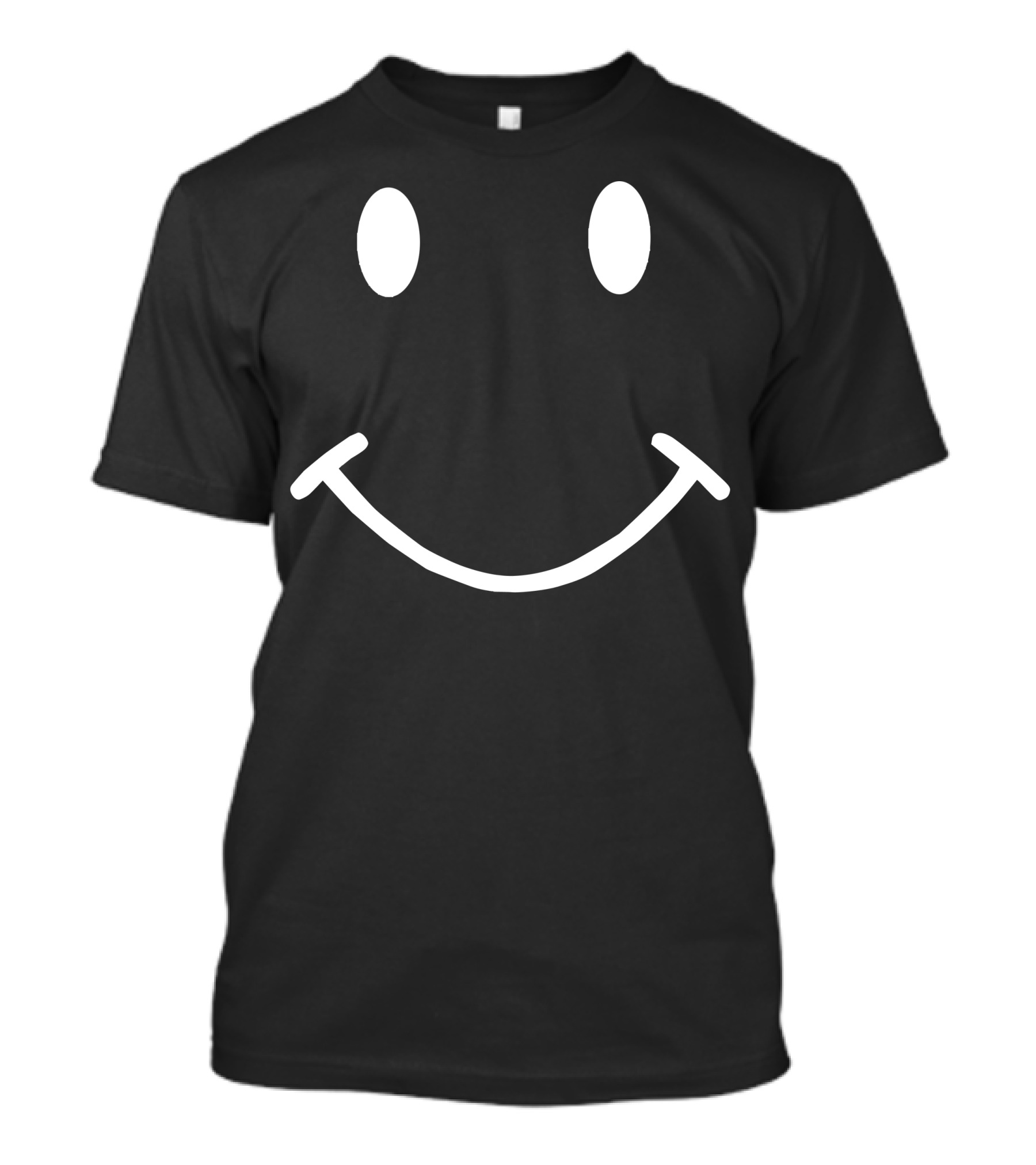 Smiley Face Black Background Classic T-Shirt