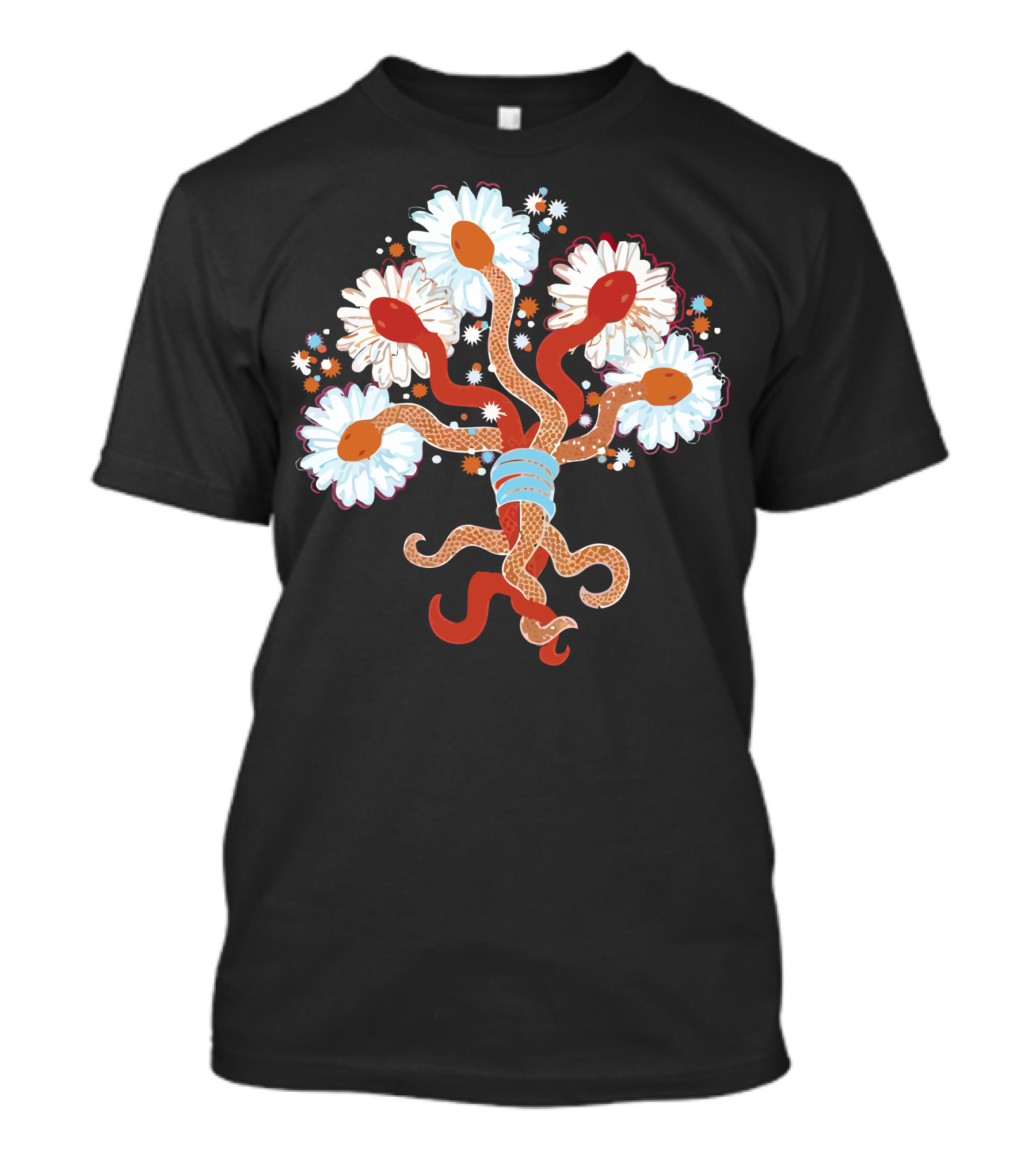 Snake Bouquet Daisy Serpents T-Shirt