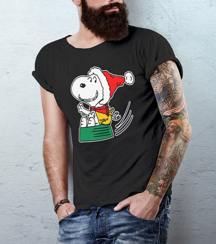 Snoopy Santa Christmas Cheer Peanuts Holiday T-Shirt