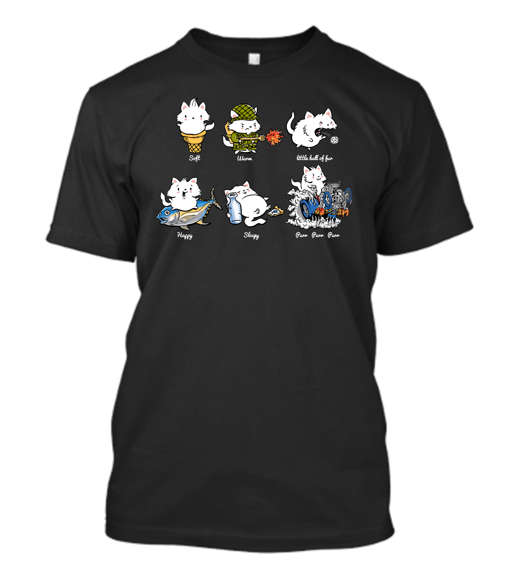 Soft Warm Little Ball Of Fur Happy Sleepy Purr Purr Purr T-Shirt