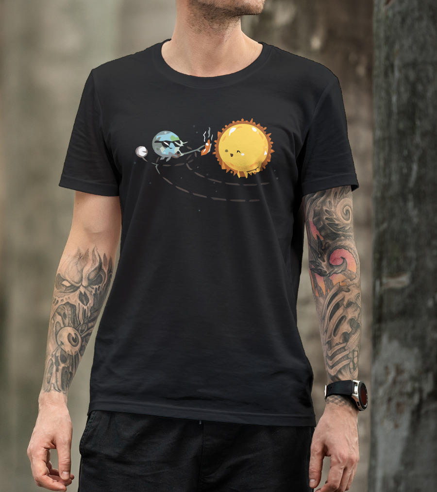 Solar Grillin Earth And Sun BBQ T-Shirt