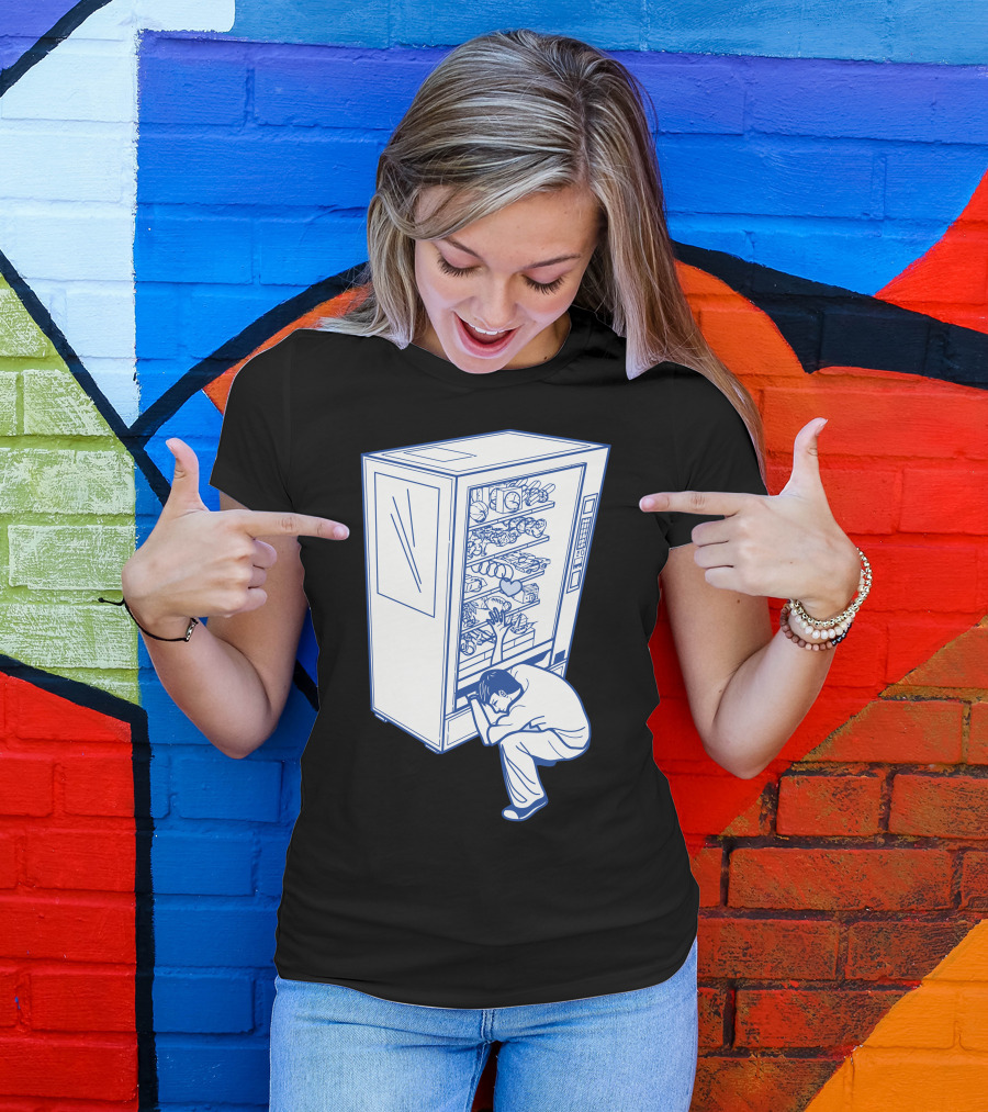 Some Choices Are Just Out Of Reach Man Reaching Into Vending Machine T-Shirt