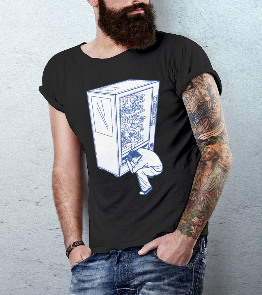 Some Choices Are Just Out Of Reach Man Reaching Into Vending Machine T-Shirt