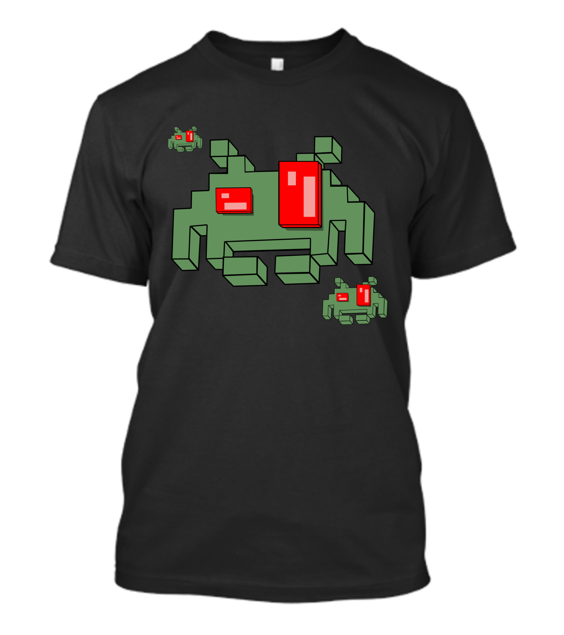 Space Zims Retro Alien Pixel Invaders T-Shirt
