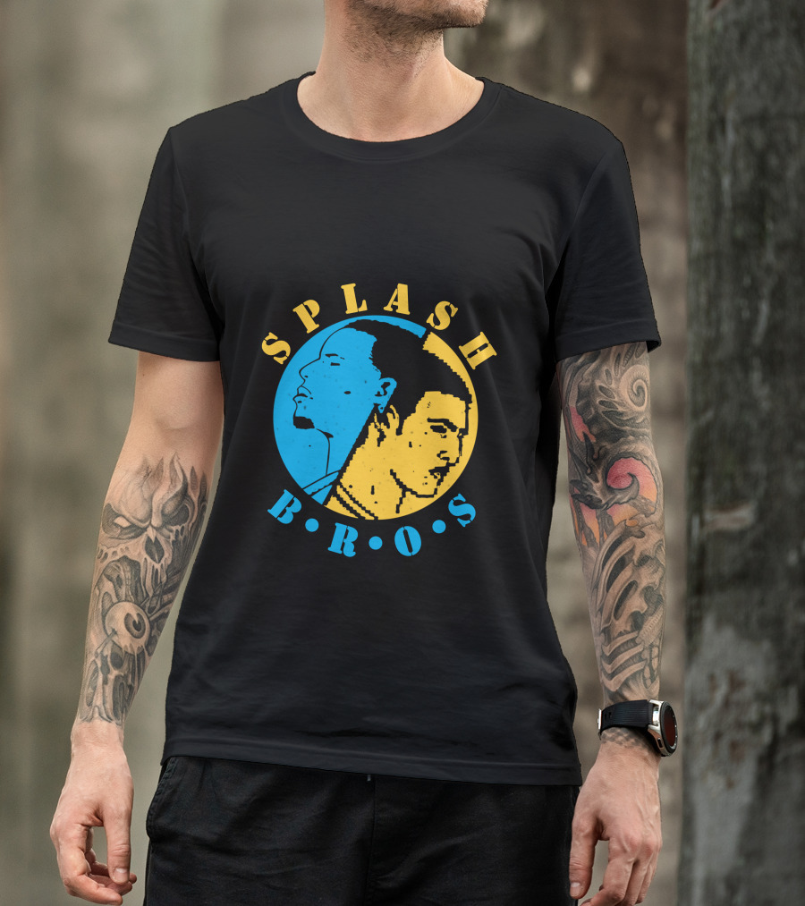 SPLASH BROS Blue And Yellow Circle Duo T-Shirt