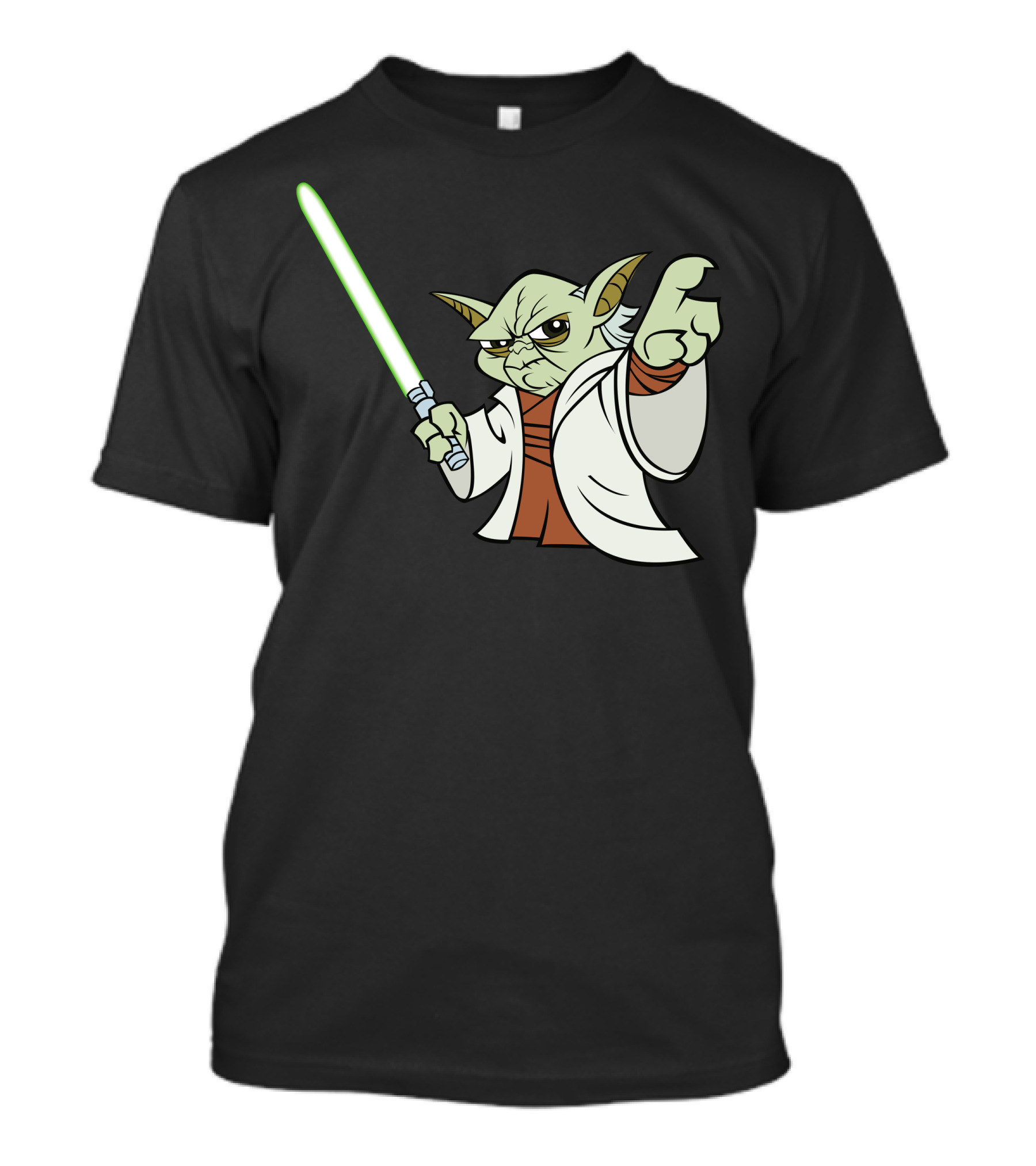 Star Wars Yoda With Lightsaber Iconic Jedi Master T-Shirt