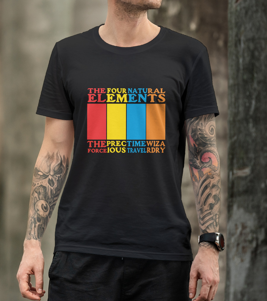 The Four Natural Elements Force Time Precious Wizardry T-Shirt