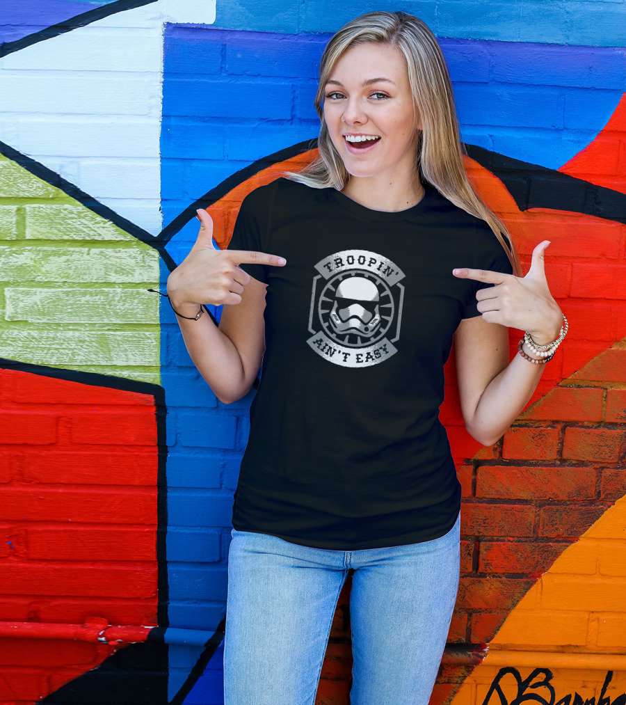 Troopin' Ain't Easy Stormtrooper Helmet T-Shirt