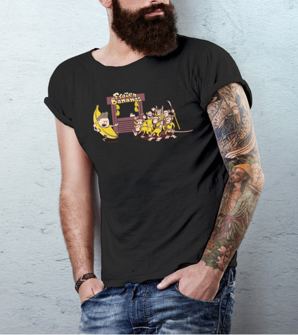 Trouble With Frozen Bananas And Angry Monkeys At The Banana Stand T-Shirt