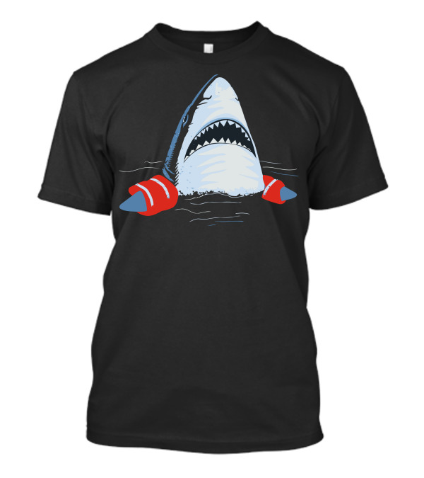 Troubled Waters Shark With Arm Floaties T-Shirt