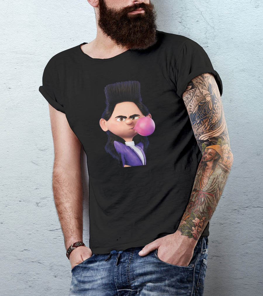 Bratt Bubble Villain Character With Gum T-Shirt