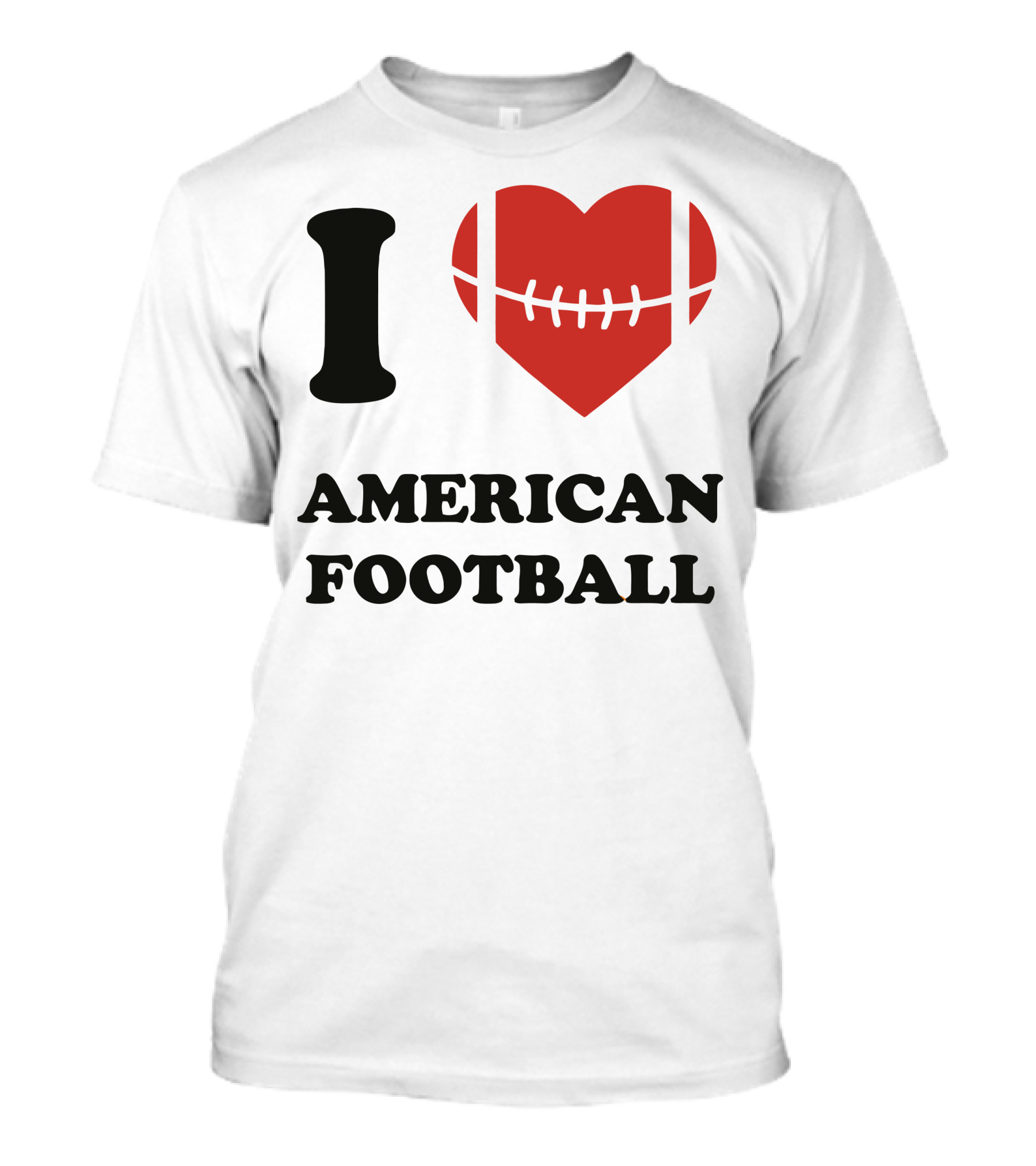 I Love American Football Heart Ball T-Shirt