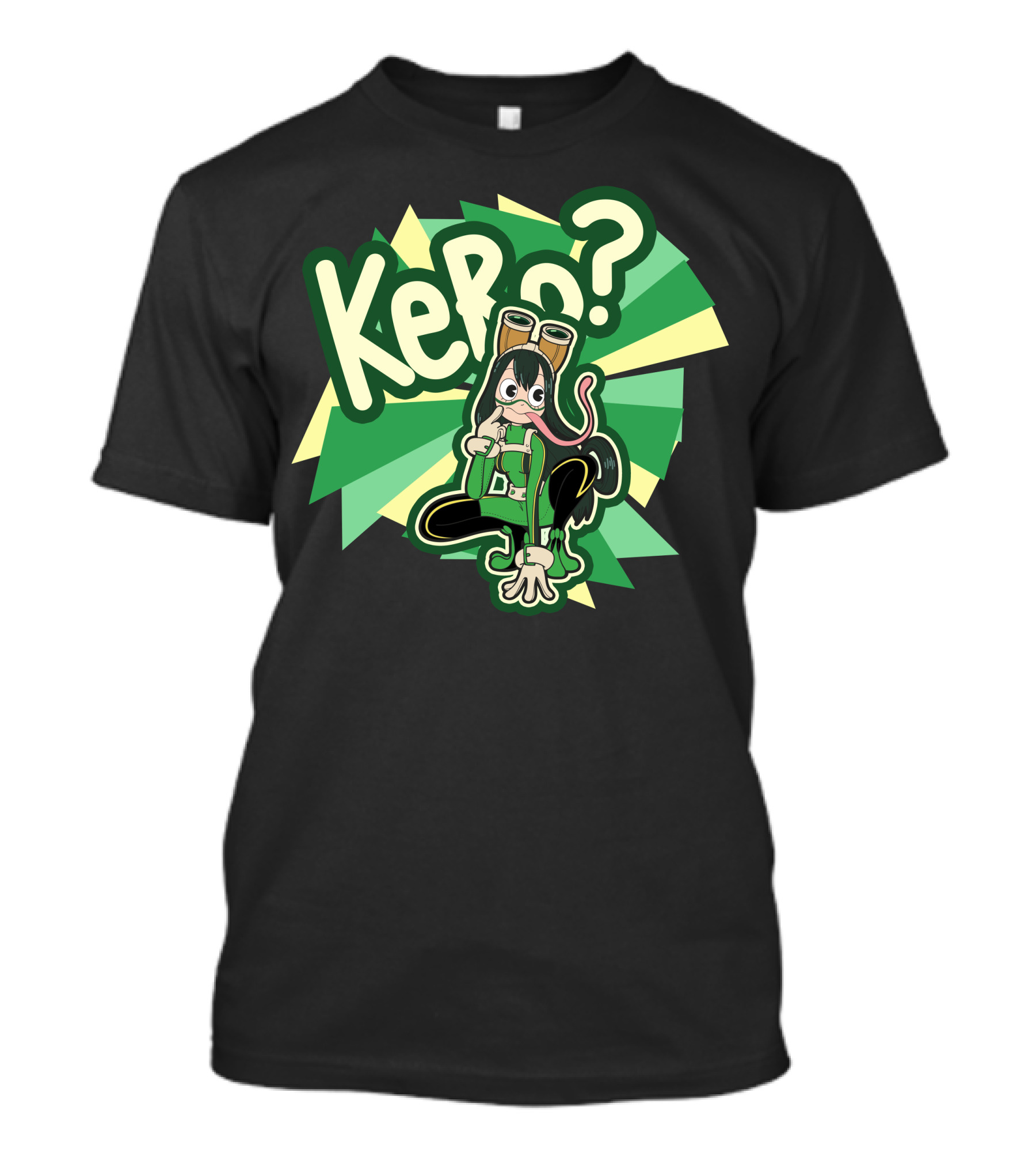 Kero Frog Character With Spiky Background T-Shirt