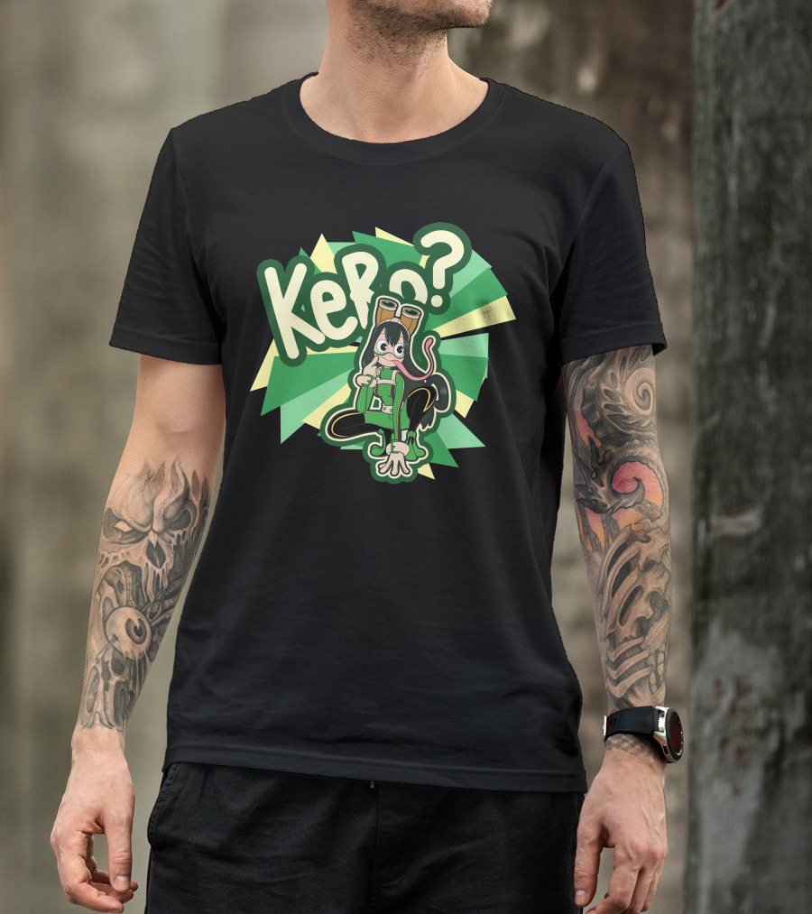 Kero Frog Character With Spiky Background T-Shirt