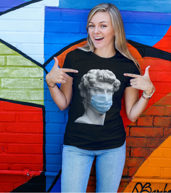 David Medical Mask Sculpture T-Shirt