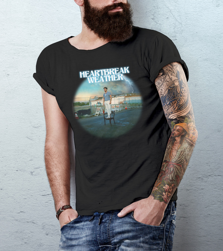 Heartbreak Weather Niall Horan Standing On Chair Outdoor Scene T-Shirt