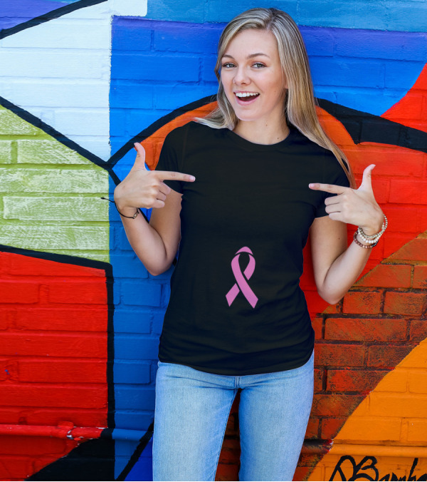 Cancer Awareness No One Fights Alone Pink T-Shirt