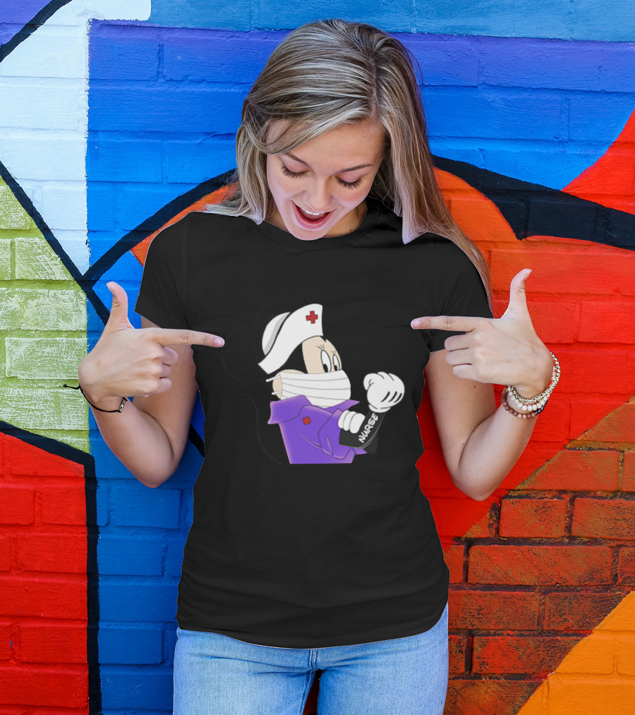 Nurseok Minnie Mouse Nurse Power Arm Flex T-Shirt