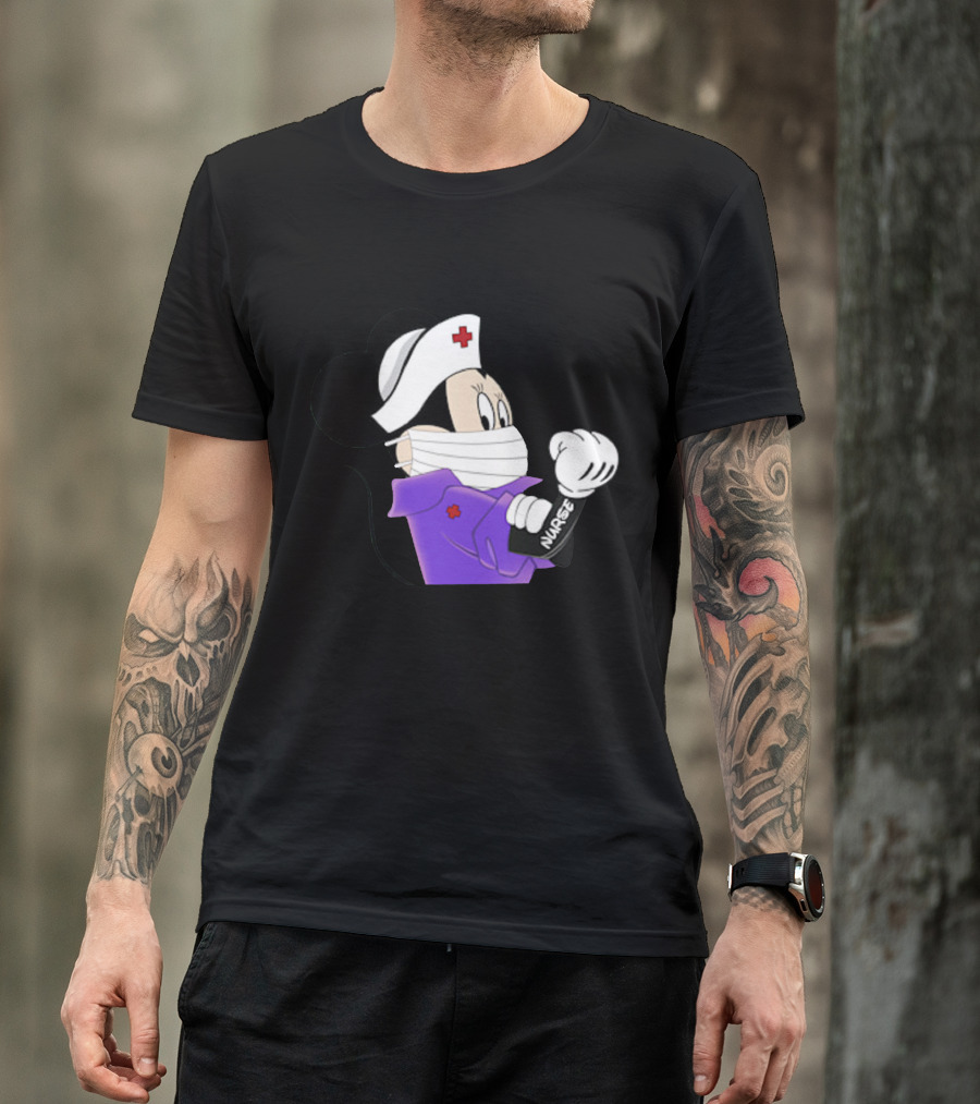 Nurseok Minnie Mouse Nurse Power Arm Flex T-Shirt