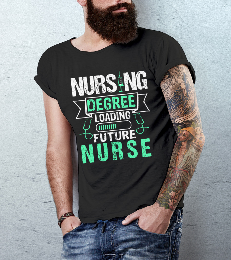 Nursing Loading Future Nurse Degree For Dark T-Shirt