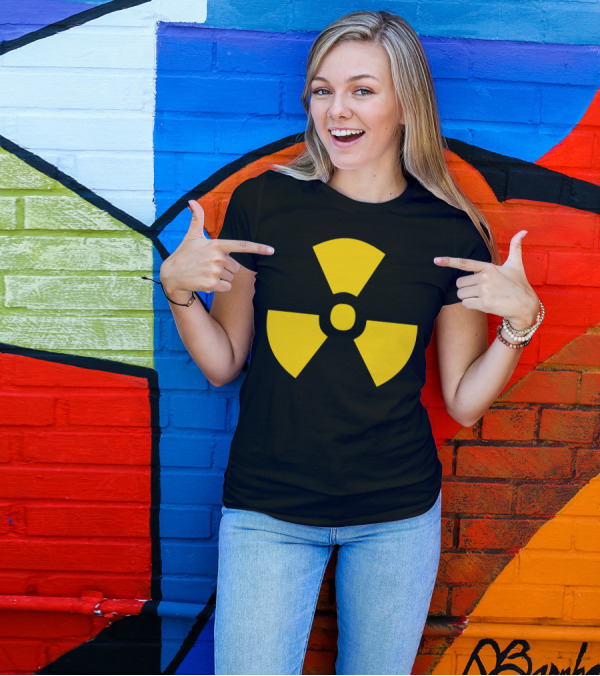 Radioactive Hazard Symbol Yellow Black Nuclear Warning T-Shirt