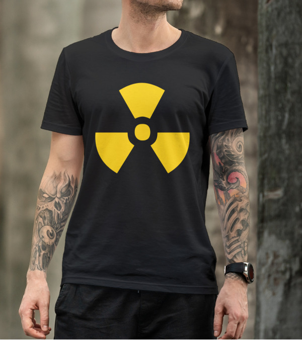 Radioactive Hazard Symbol Yellow Black Nuclear Warning T-Shirt