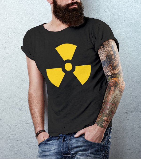 Radioactive Hazard Symbol Yellow Black Nuclear Warning T-Shirt