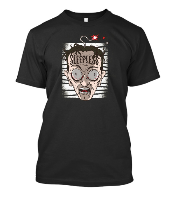 Sleepless Head Bomb Countdown Panic Face T-Shirt