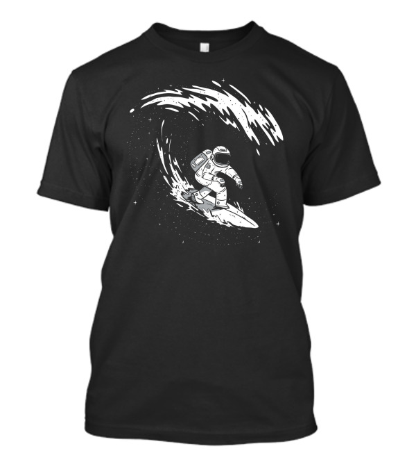 Surfing Astronaut Cosmic Wave Adventure T-Shirt