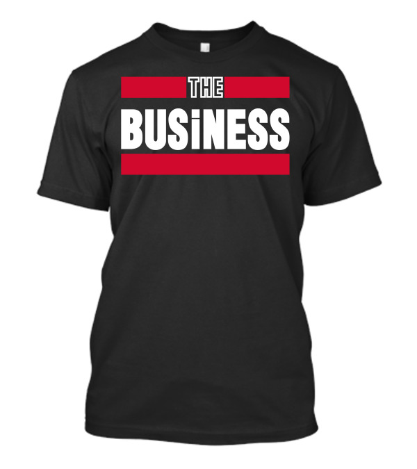 The Best Of The Business White Text On Black Background With Red Stripes T-Shirt