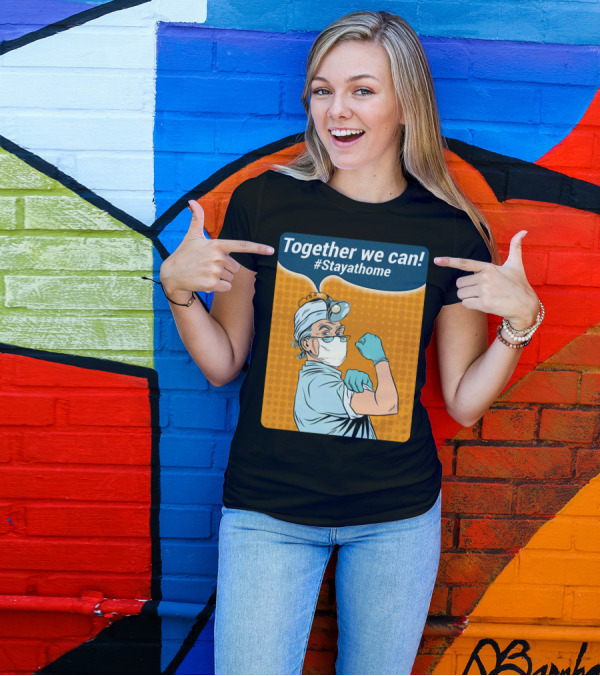 Together We Can #Stayathome Nurse Poster Iconic T-Shirt