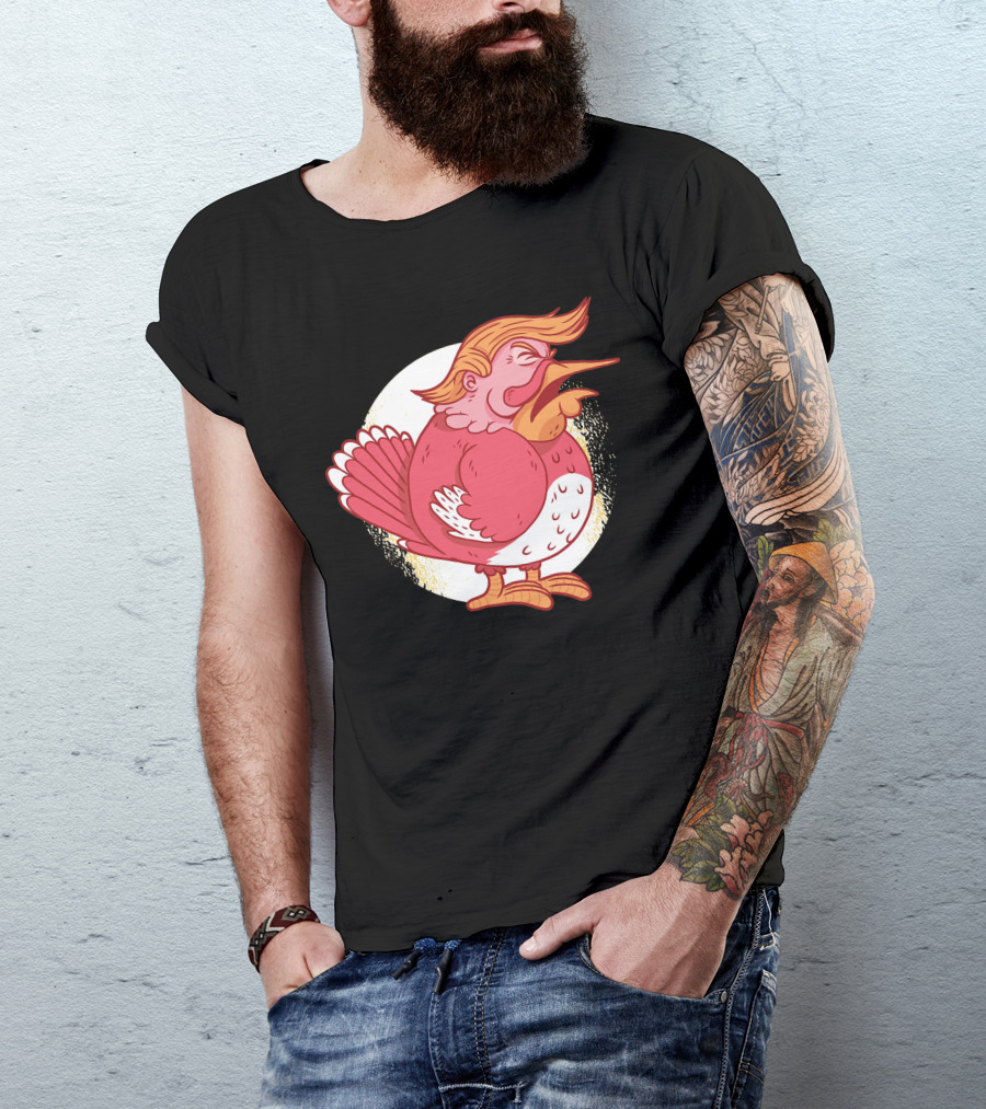 Turkey Trump Bird Caricature Cartoon T-Shirt
