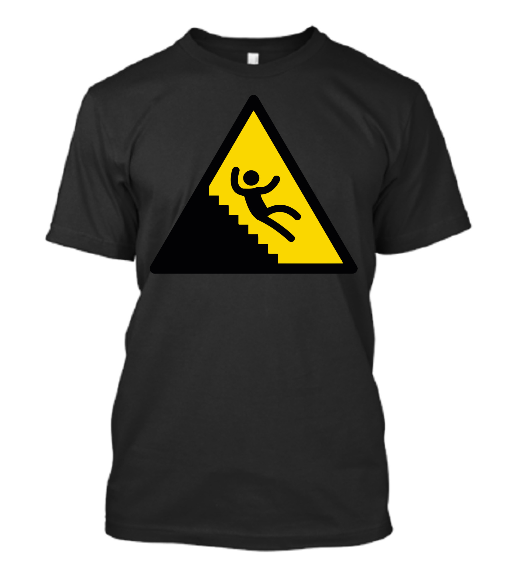 Warning Falling Hazard Icon Stairs T-Shirt